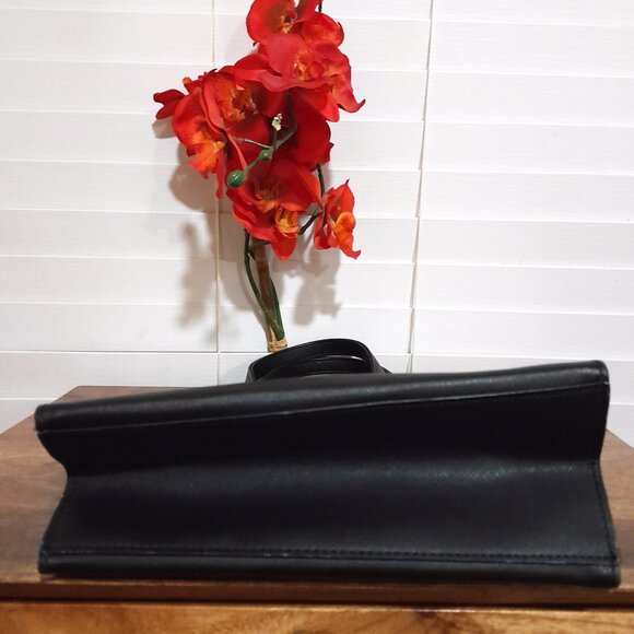 Ted Baker London All Black 2 Handle Seacon Minimalist Tite Bag - Picture 5 of 9